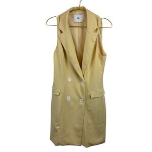 YLLW The Label‎ Revolve Butter Yellow Blazer Dress Size M DI5681YL
